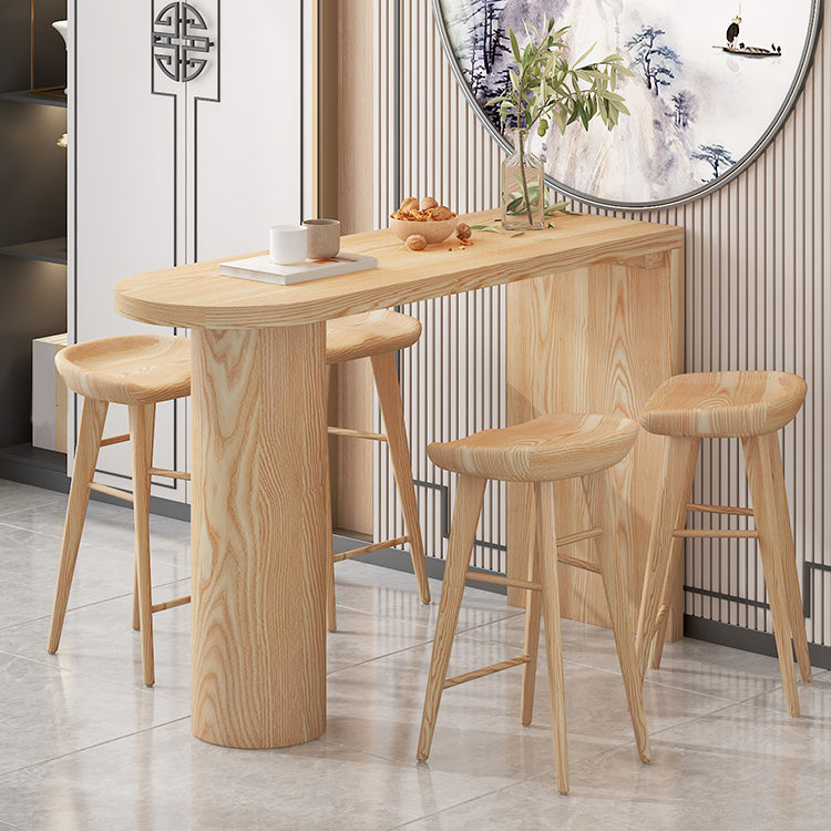 1/3/4/5 pezzi tavolo in legno massiccio e set di sgabelli fini moderni set da bar moderno