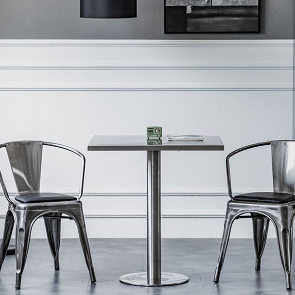 1/2/3/5 Pièces Ensemble de bar industriel tabouret et ensemble de tableaux en acier inoxydable