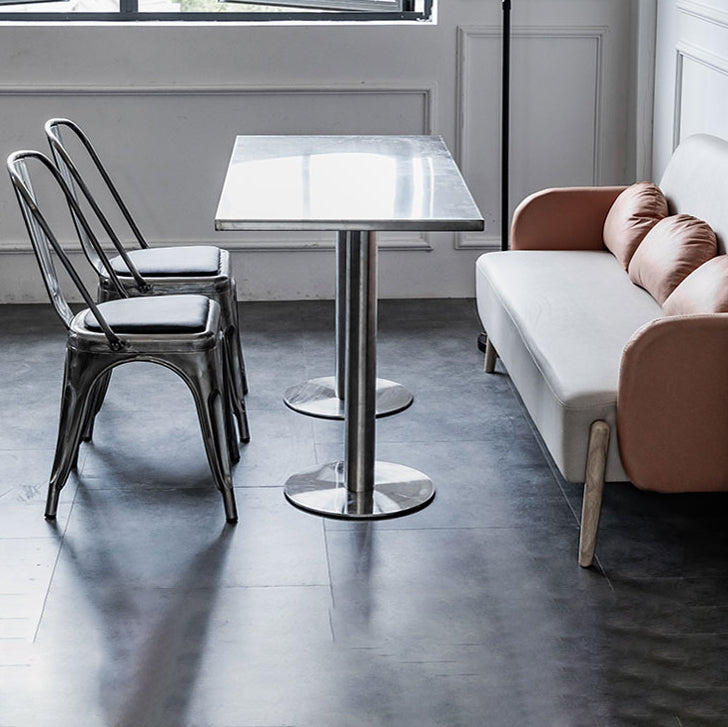 1/2/3/5 Pièces Ensemble de bar industriel tabouret et ensemble de tableaux en acier inoxydable