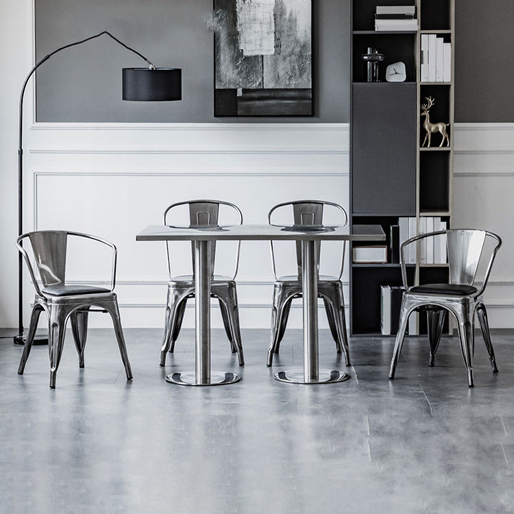 1/2/3/5 Pièces Ensemble de bar industriel tabouret et ensemble de tableaux en acier inoxydable