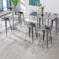 1/2/3/5 Pièces Ensemble de bar industriel tabouret et ensemble de tableaux en acier inoxydable