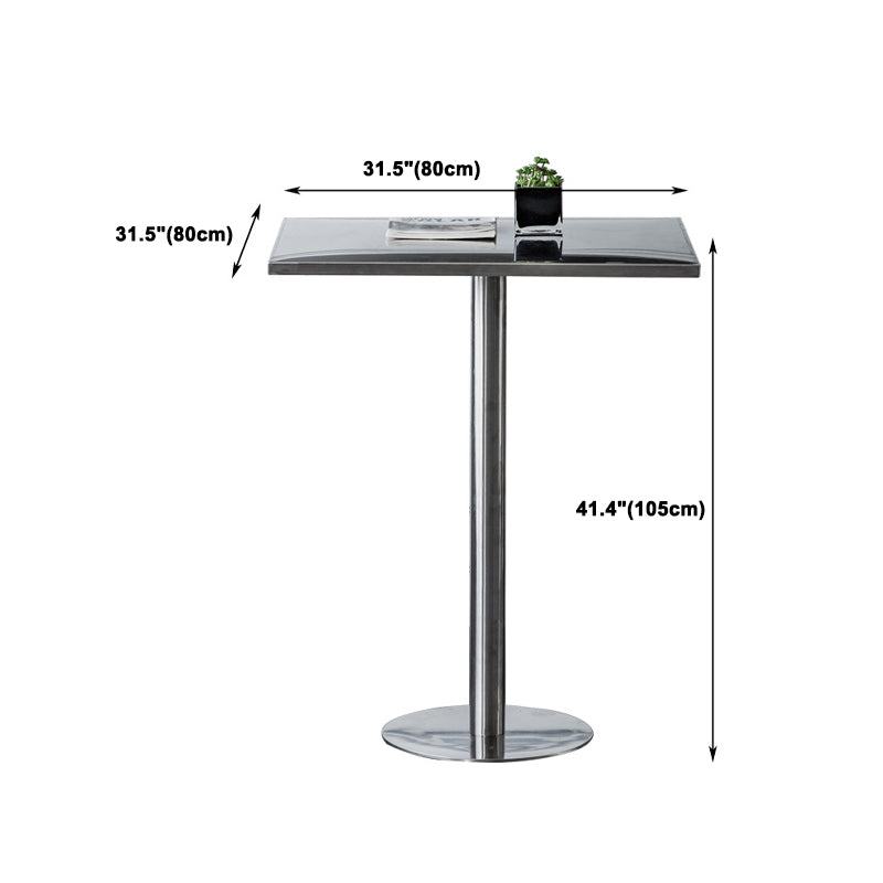 1/2/3/5 Pièces Ensemble de bar industriel tabouret et ensemble de tableaux en acier inoxydable
