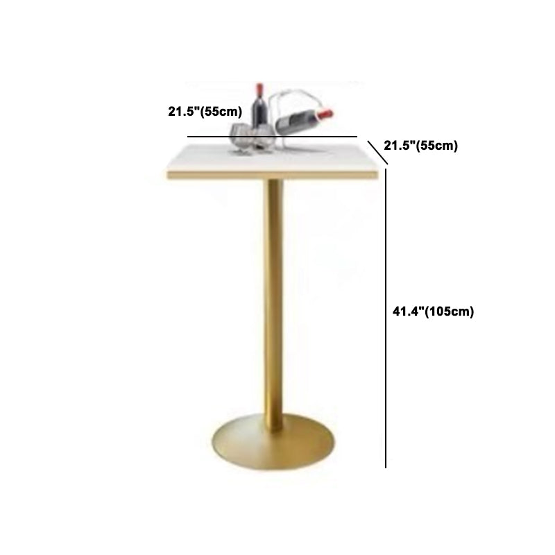 Glam 1/3/5 Pieces Bar Table Set Round Stone Counter Table with High Stools Clearhalo 'Bar Furniture' 'furn' 'furn_home_bar_bar_sets' 'Furniture' 'Home Bars & Bar Sets' 'home_bar_bar_sets' 'Kitchen & Dining Furniture' 5464128