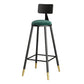 Modern Armless Backrest Counter Stool Steel Barber Shop Bar Stool with Cushion and Pedal