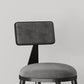 Modern Armless Backrest Counter Stool Steel Barber Shop Bar Stool with Cushion and Pedal