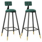 Modern Armless Backrest Counter Stool Steel Barber Shop Bar Stool with Cushion and Pedal
