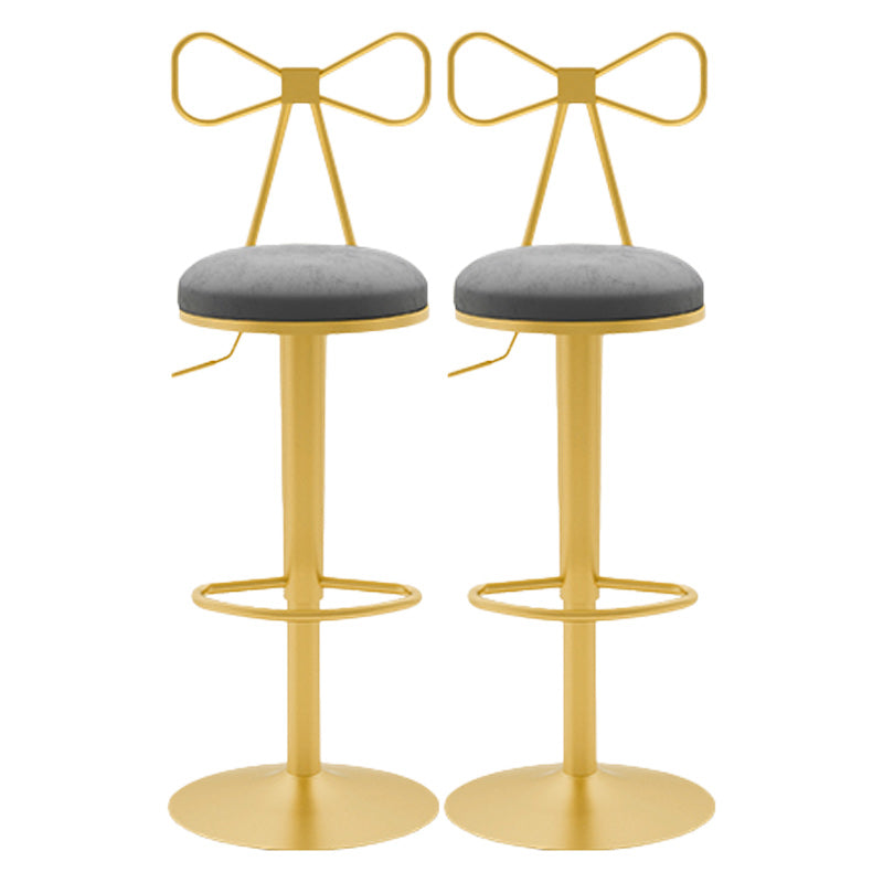 Sgabello da bar per bar con bancono di sgabelli rotanti glam con cuscino e pedale
