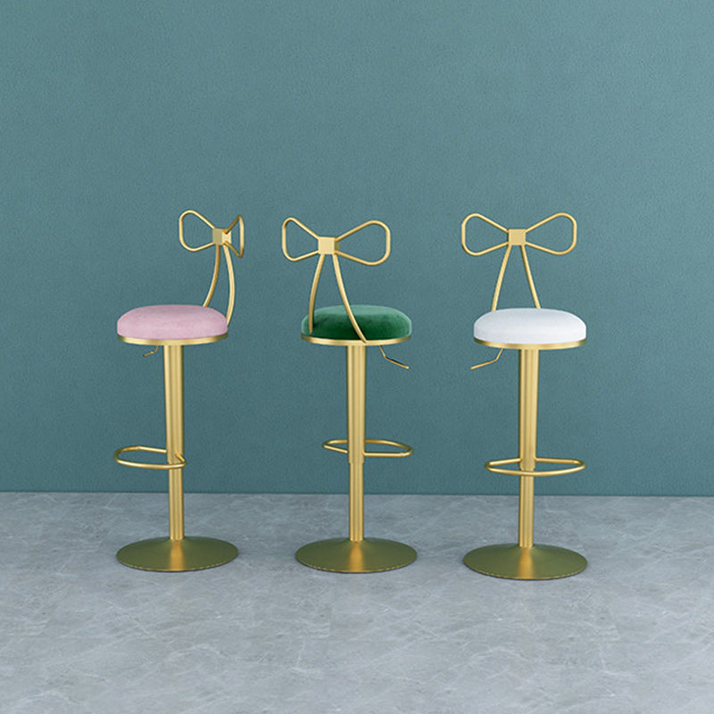 Sgabello da bar per bar con bancono di sgabelli rotanti glam con cuscino e pedale