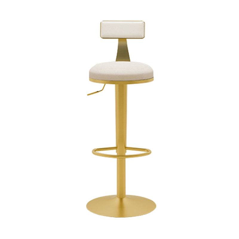 Sgabello da bar per bar con bancono di sgabelli rotanti glam con cuscino e pedale