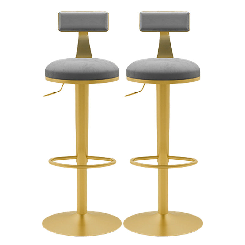 Sgabello da bar per bar con bancono di sgabelli rotanti glam con cuscino e pedale