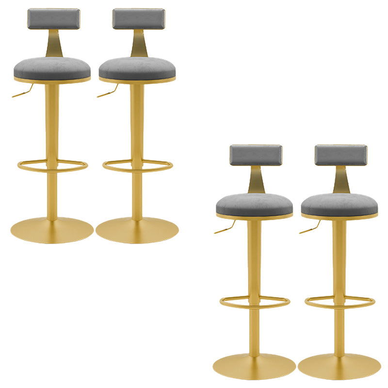 Sgabello da bar per bar con bancono di sgabelli rotanti glam con cuscino e pedale