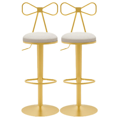 Sgabello da bar per bar con bancono di sgabelli rotanti glam con cuscino e pedale