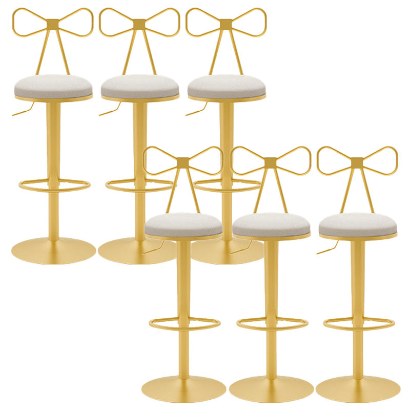 Sgabello da bar per bar con bancono di sgabelli rotanti glam con cuscino e pedale