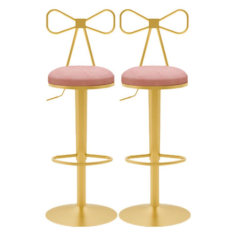 Sgabello da bar per bar con bancono di sgabelli rotanti glam con cuscino e pedale