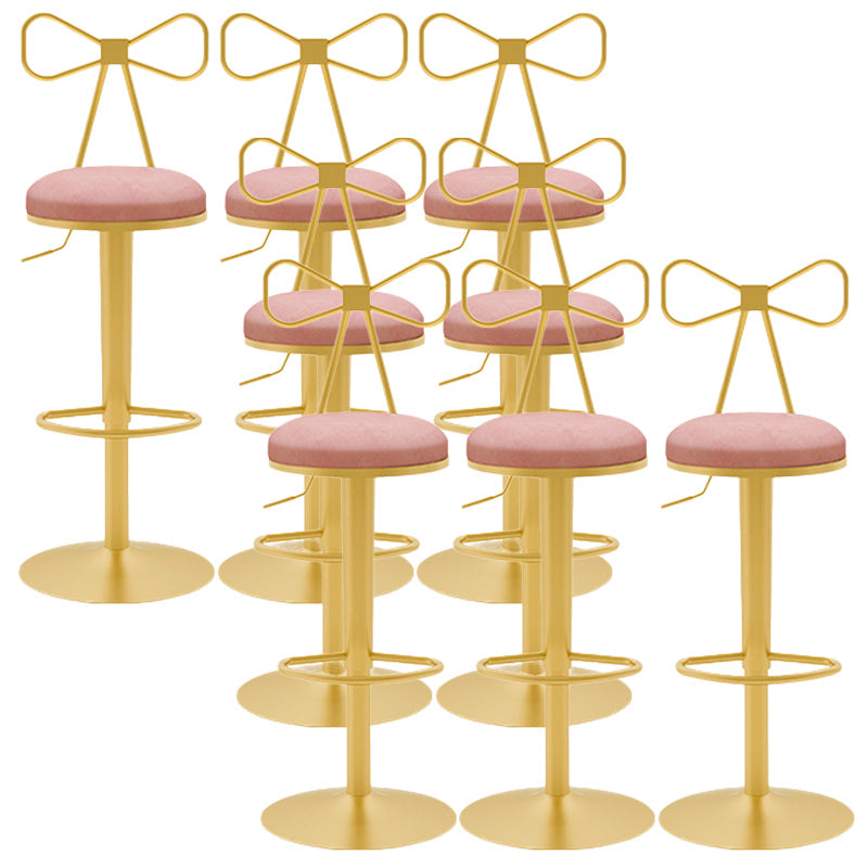 Sgabello da bar per bar con bancono di sgabelli rotanti glam con cuscino e pedale