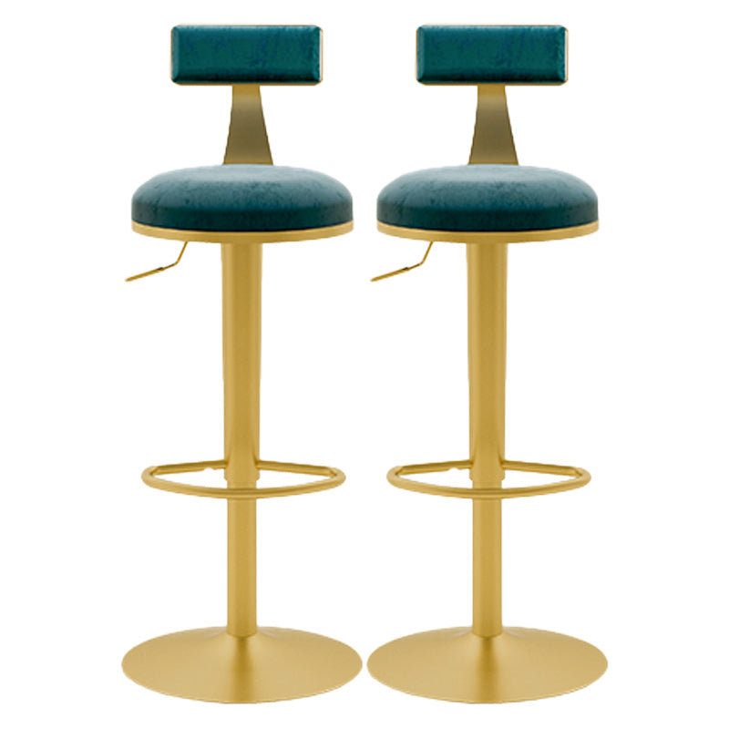 Sgabello da bar per bar con bancono di sgabelli rotanti glam con cuscino e pedale