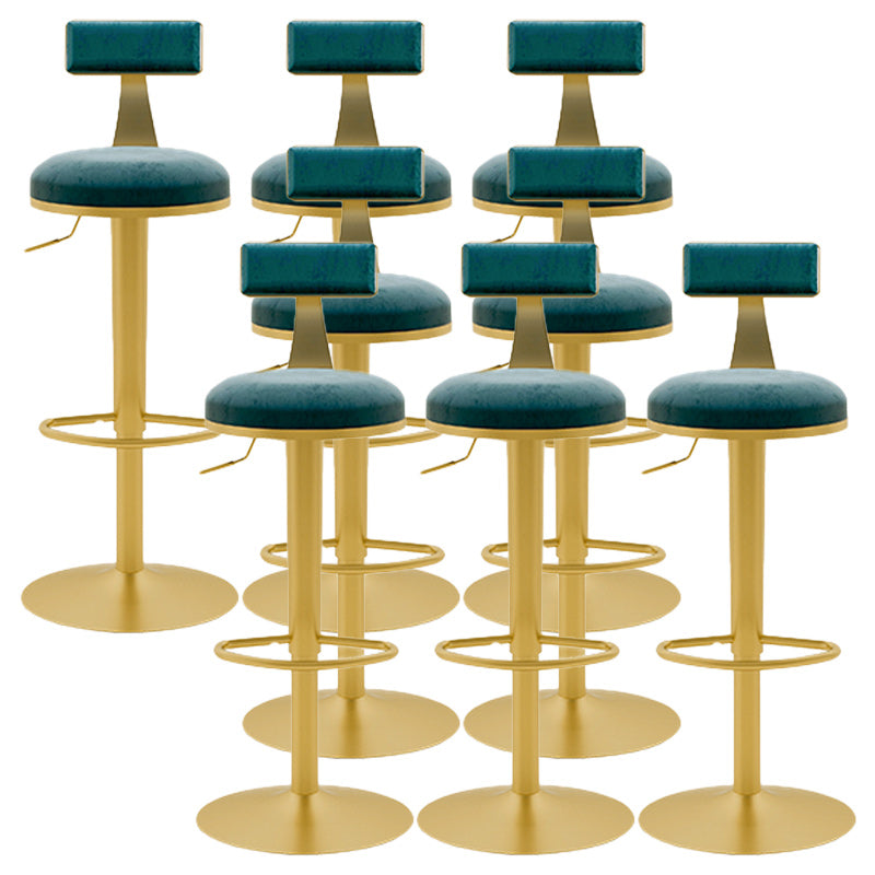 Sgabello da bar per bar con bancono di sgabelli rotanti glam con cuscino e pedale