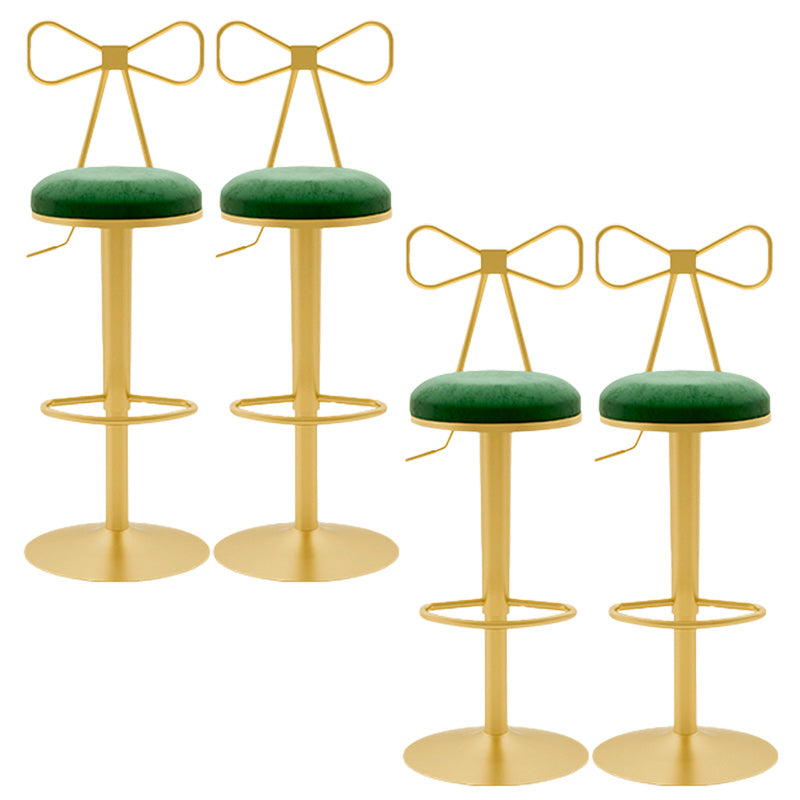 Sgabello da bar per bar con bancono di sgabelli rotanti glam con cuscino e pedale