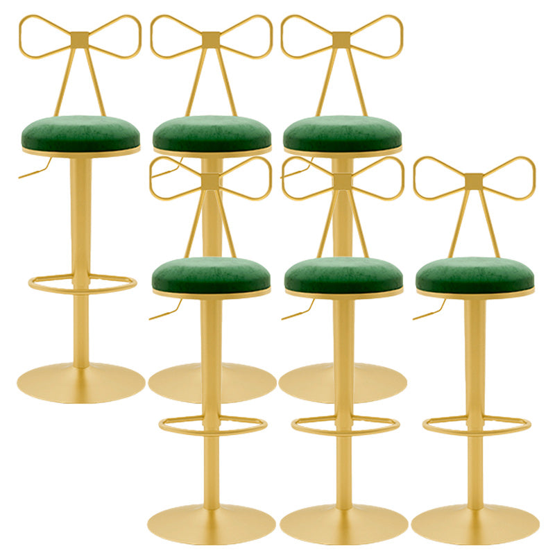 Sgabello da bar per bar con bancono di sgabelli rotanti glam con cuscino e pedale