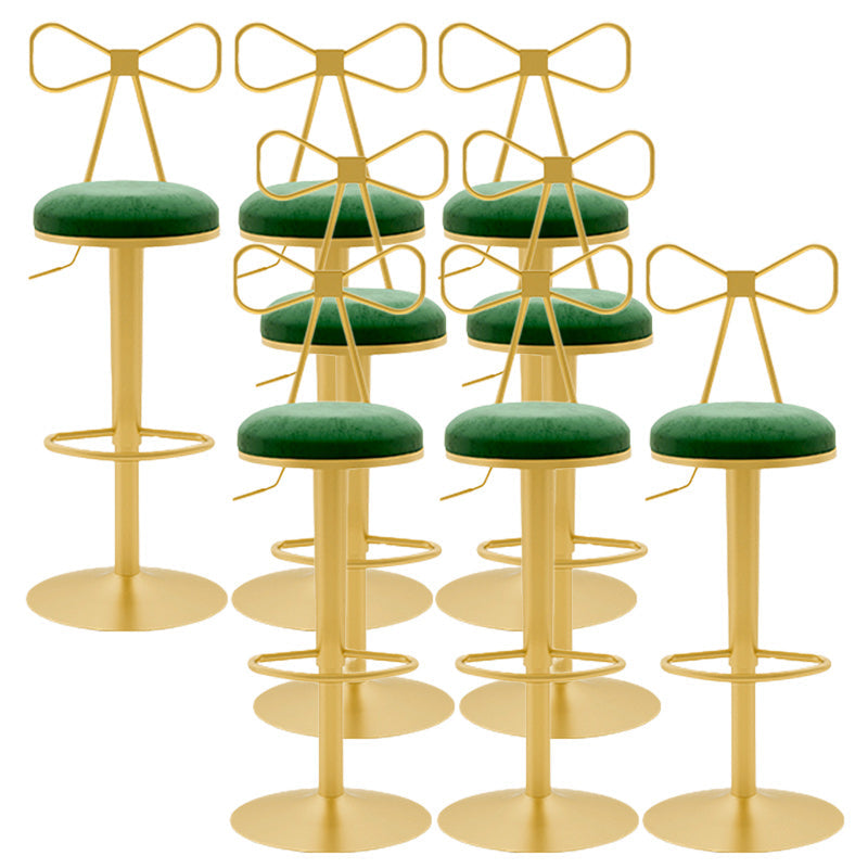 Sgabello da bar per bar con bancono di sgabelli rotanti glam con cuscino e pedale