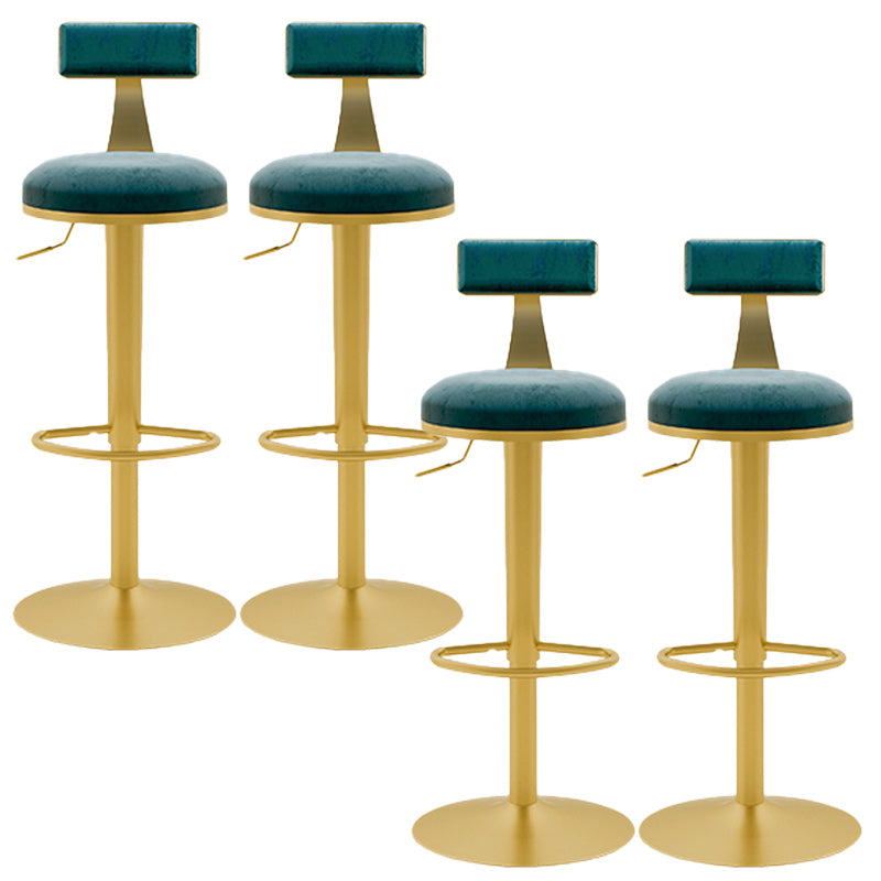 Sgabello da bar per bar con bancono di sgabelli rotanti glam con cuscino e pedale