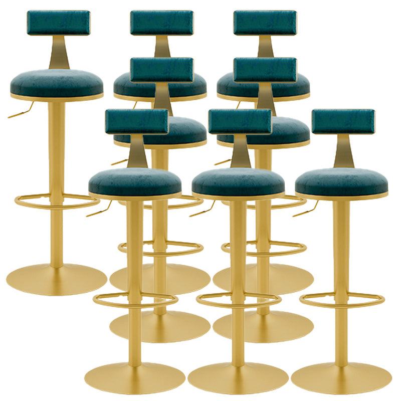 Sgabello da bar per bar con bancono di sgabelli rotanti glam con cuscino e pedale