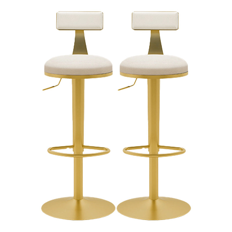 Sgabello da bar per bar con bancono di sgabelli rotanti glam con cuscino e pedale