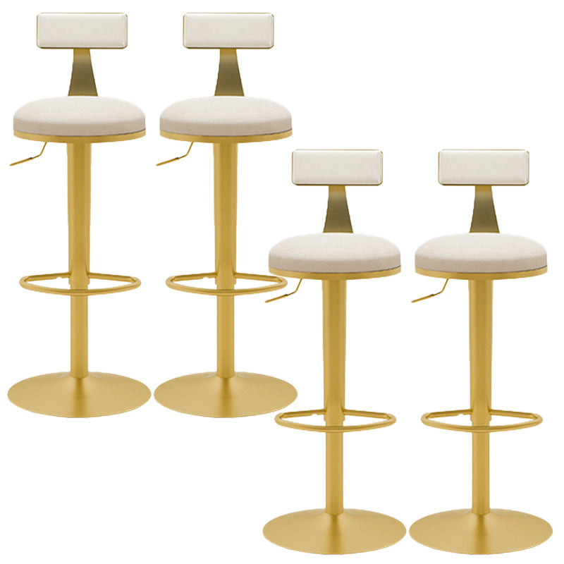 Sgabello da bar per bar con bancono di sgabelli rotanti glam con cuscino e pedale