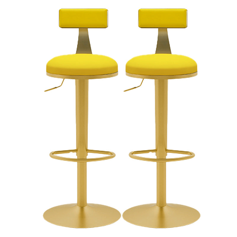 Sgabello da bar per bar con bancono di sgabelli rotanti glam con cuscino e pedale