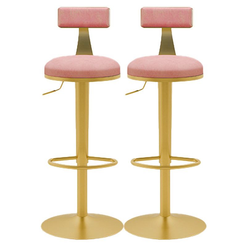 Sgabello da bar per bar con bancono di sgabelli rotanti glam con cuscino e pedale