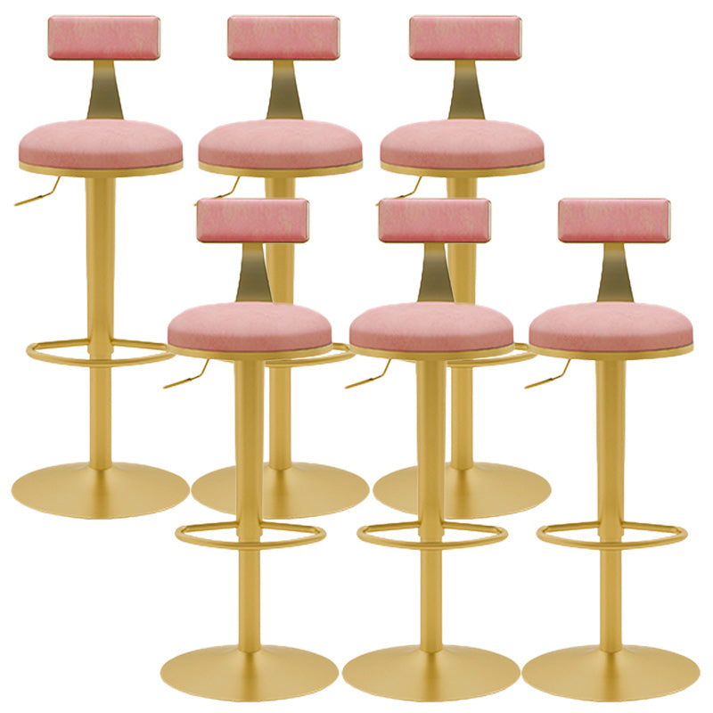 Sgabello da bar per bar con bancono di sgabelli rotanti glam con cuscino e pedale