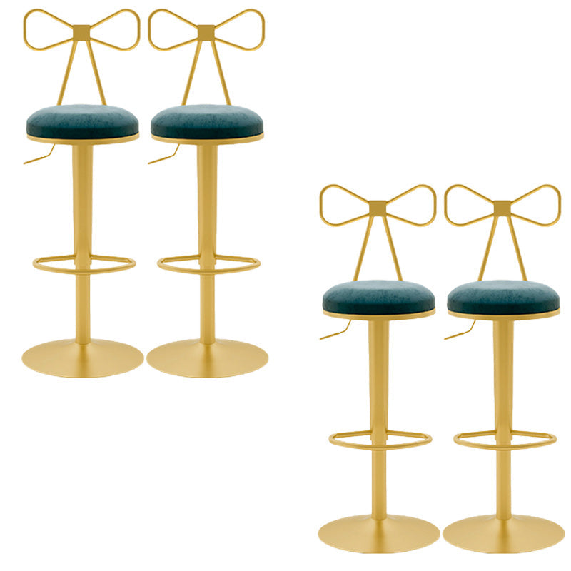 Sgabello da bar per bar con bancono di sgabelli rotanti glam con cuscino e pedale