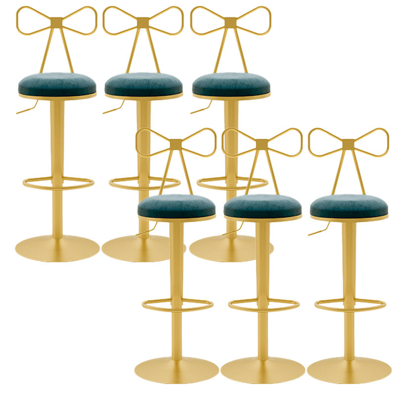 Sgabello da bar per bar con bancono di sgabelli rotanti glam con cuscino e pedale