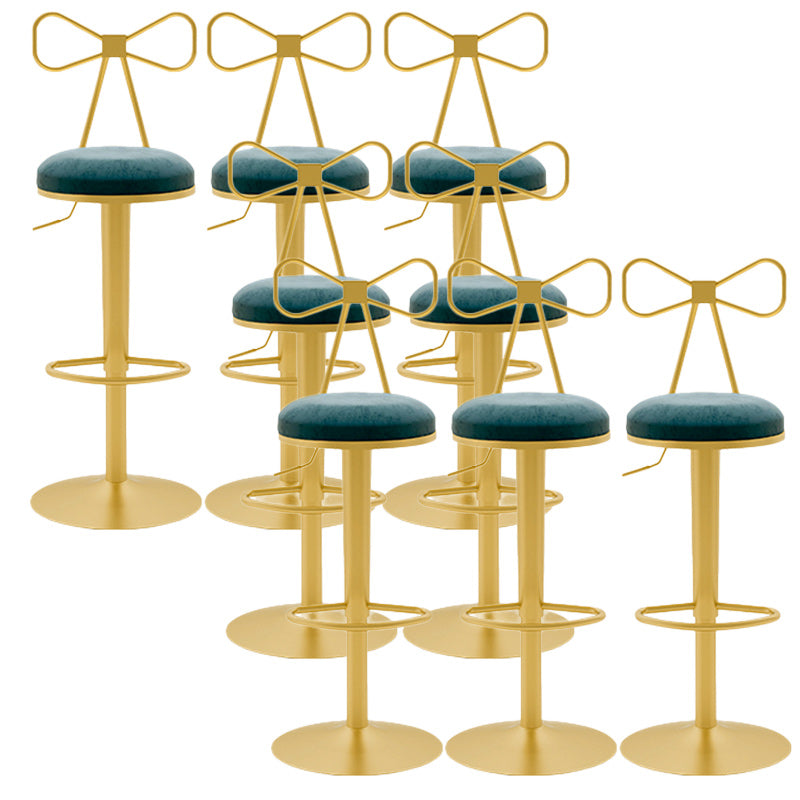 Sgabello da bar per bar con bancono di sgabelli rotanti glam con cuscino e pedale