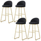 Nordic Glam Bar-stool Bucket Bar Stool for Home with Metal Legs