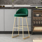 Nordic Glam Bar-stool Bucket Bar Stool for Home with Metal Legs