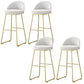 Nordic Glam Bar-stool Bucket Bar Stool for Home with Metal Legs