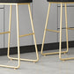 Nordic Glam Bar-stool Bucket Bar Stool for Home with Metal Legs