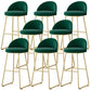 Nordic Glam Bar-stool Bucket Bar Stool for Home with Metal Legs