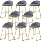 Nordic Glam Bar-stool Bucket Bar Stool for Home with Metal Legs