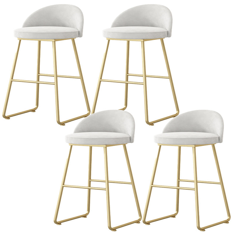 Nordic Glam Bar-stool Bucket Bar Stool for Home with Metal Legs