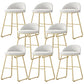 Nordic Glam Bar-stool Bucket Bar Stool for Home with Metal Legs