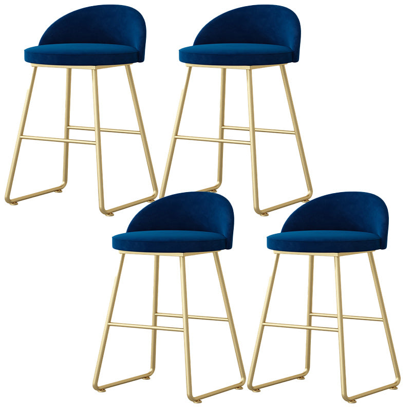 Nordic Glam Bar-stool Bucket Bar Stool for Home with Metal Legs