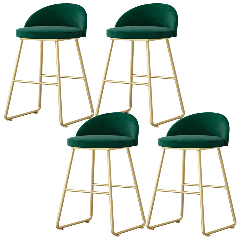 Nordic Glam Bar-stool Bucket Bar Stool for Home with Metal Legs