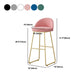 Nordic Glam Bar-stool Bucket Bar Stool for Home with Metal Legs