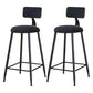 Modern Armless Backrest Counter Stool Iron Dining Room Bar Stool with Cushion Black 2 Piece Set Counter Stool(26"H) Clearhalo 'Bar Furniture' 'Bar Stools' 'bar_stools' 'furn' 'furn_bar_stools' 'Furniture' 'Kitchen & Dining Furniture' 5464499