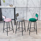 Modern Armless Backrest Counter Stool Iron Dining Room Bar Stool with Cushion Clearhalo 'Bar Furniture' 'Bar Stools' 'bar_stools' 'furn' 'furn_bar_stools' 'Furniture' 'Kitchen & Dining Furniture' 5464502