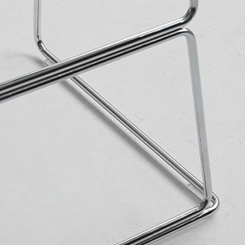 Sgabello da bar in plastica in plastica da bar in stile moderno con gambe metalliche per la casa