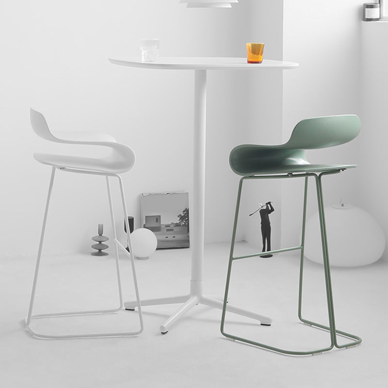 Modern Style Bar-stool Plastic Bar Stool with Metal Legs for Home Clearhalo 'Bar Furniture' 'Bar Stools' 'bar_stools' 'furn' 'furn_bar_stools' 'Furniture' 'Kitchen & Dining Furniture' 5464614