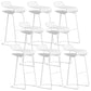 Modern Style Bar-stool Plastic Bar Stool with Metal Legs for Home White 8 Piece Set Clearhalo 'Bar Furniture' 'Bar Stools' 'bar_stools' 'furn' 'furn_bar_stools' 'Furniture' 'Kitchen & Dining Furniture' 5464625